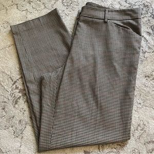 Tristan Check Crop Trouser Pants Size 10 Made in Canada